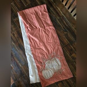 Autumn Fall Orange and Beige Table Runner Fall Decor Table Linen